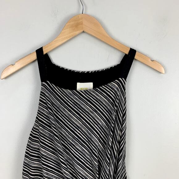 Anthropologie Maeve Salsola Stripe Maxi Midi Dress Hi High Low XS Extra Small - Picture 5 of 9